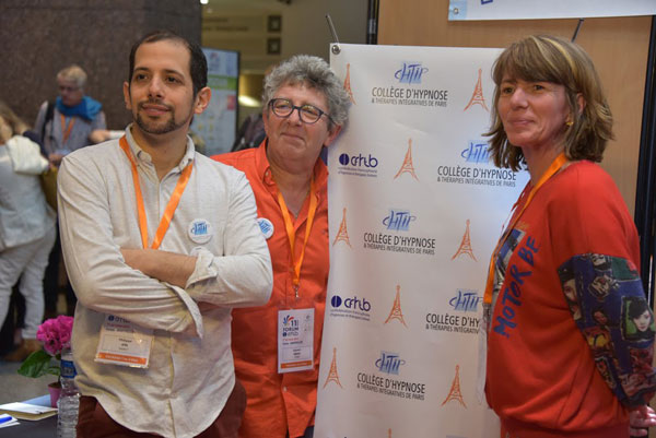 Philippe Aïm, Laurent Gross et Emmanuelle Decoster à la Confédération Francophone d'Hypnose et Thérapies Brèves